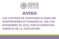 Suspensión de Actividades el Día 3 de Noviembre